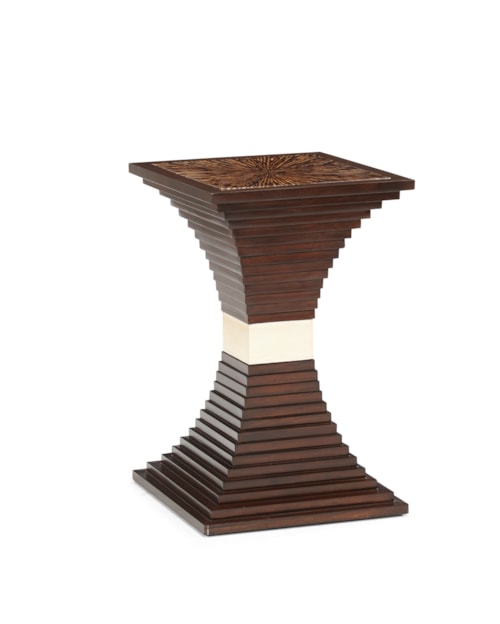 Contemporary Square Accent Table with Steps Design
