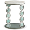 Sherrill Occasional INFINITY Jade Stone Accent Table w/Glass Base