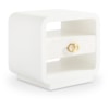Sherrill Occasional VOYAGE MAISON Single-Drawer End Table w/Linen-Wrapped Case