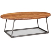 Rustic Oval Cocktail Table