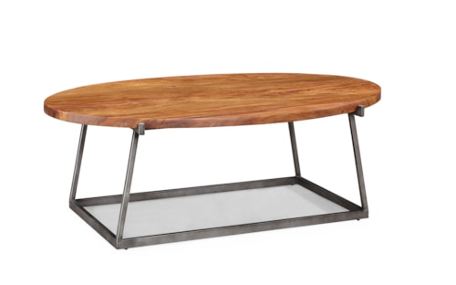 Rustic Oval Cocktail Table
