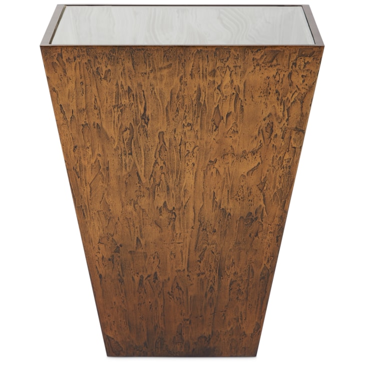 Sherrill Occasional VOYAGE MAISON Sq. Glass-Top Malachite Accent Table