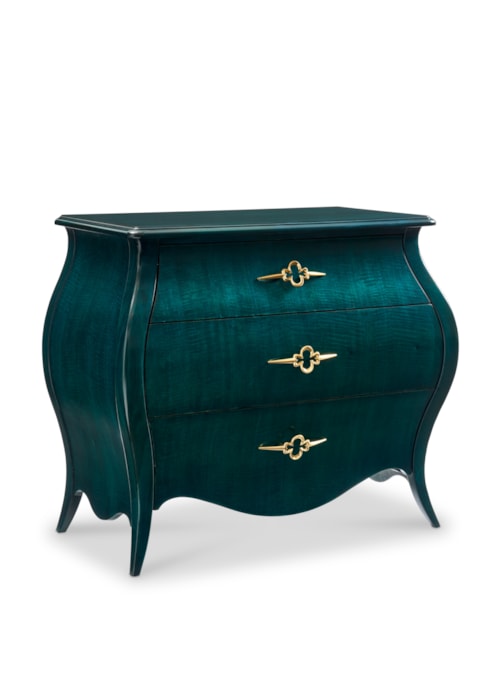 Traditional 3-Drawer Bombe Chest