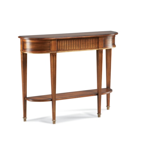Semi-Circle 1-Shelf Console Table
