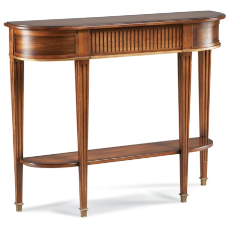 Semi-Circle 1-Shelf Console Table