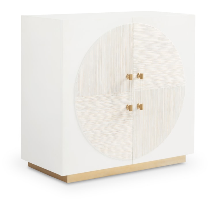 Sherrill Occasional VOYAGE MAISON 2-Door Cabinet w/Gold Metal Plinth Base