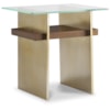 Sherrill Occasional VOYAGE MAISON Sculptural Glass-Top End Table