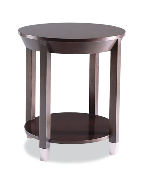 Traditional Round 1-Shelf Lamp Table