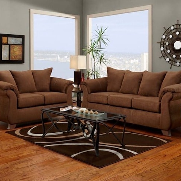 Affordable Furniture EMMA TRADITIONAL SOFA W/WOOD TRIM