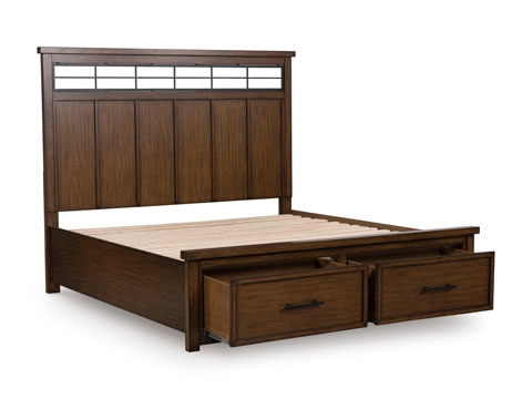 Queen Panel Storage Bed