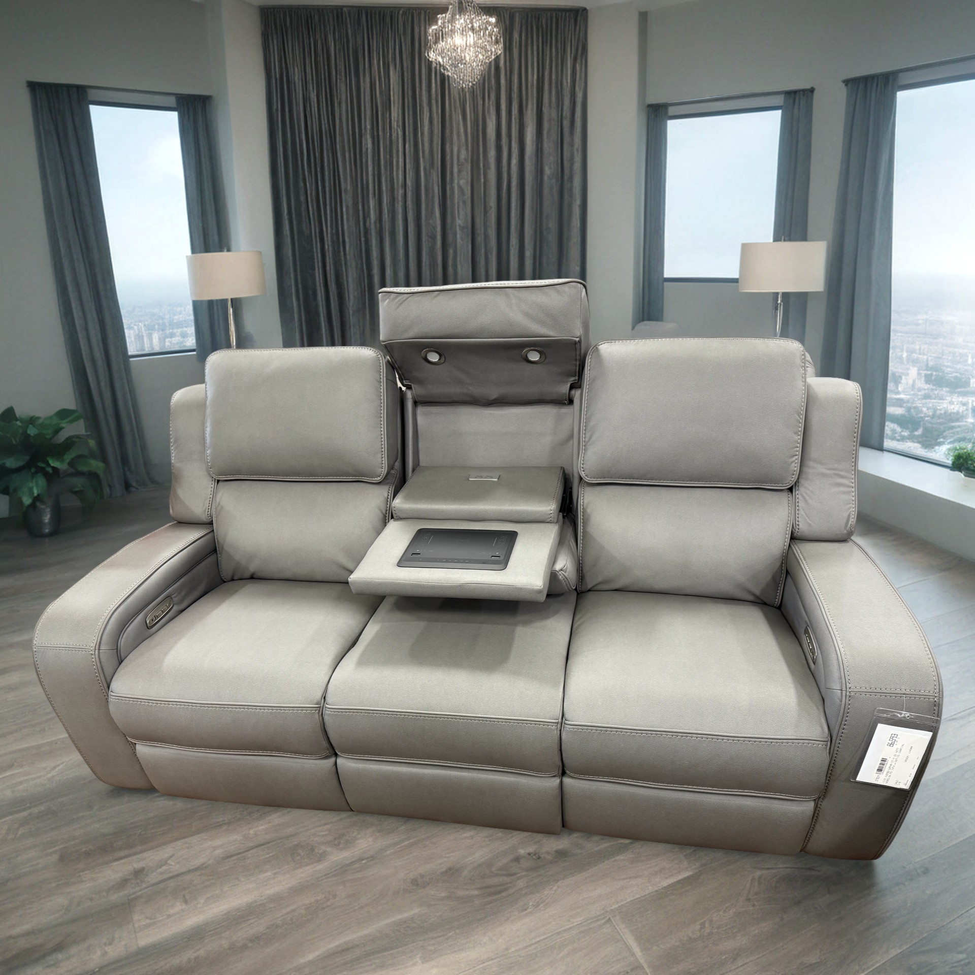 Power Reclining Sofa with Drop Down Table