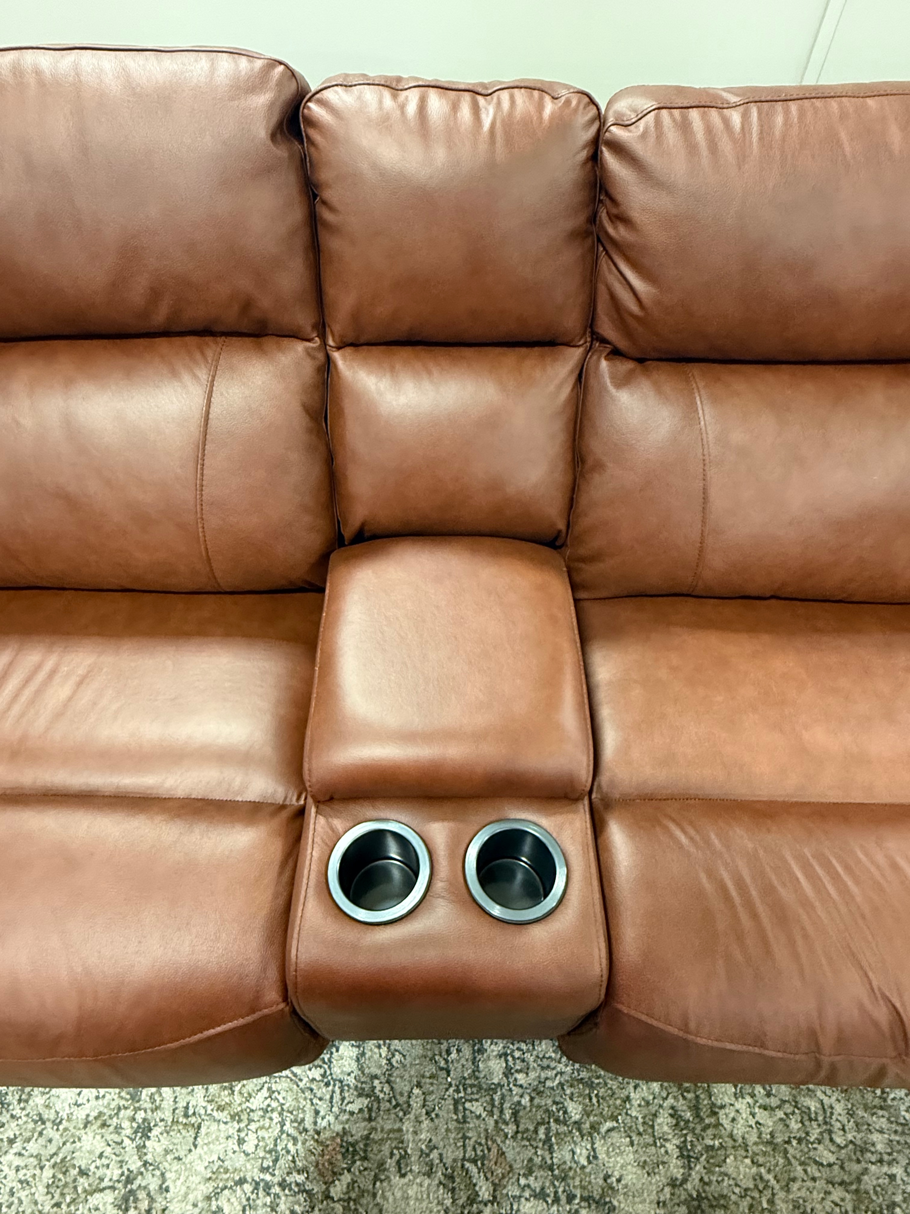 6 Piece Leather Reclining Sectional