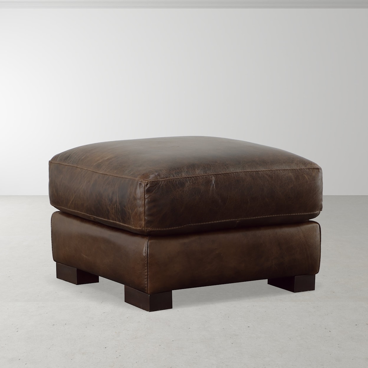 Virginia Furniture Market Premium Leather Brescia Ottoman