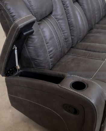 Dual Reclining Sofa with Drop Down Table