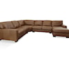 Virginia Furniture Market Premium Leather Florence 4 Piece Sectional