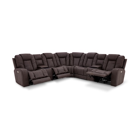 Seven Piece Reclining Sectional