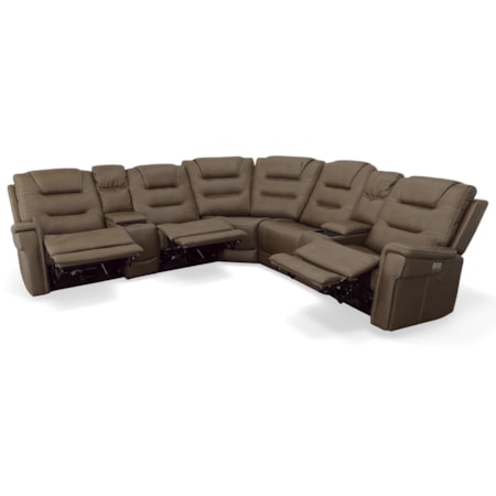 Six Pc Power Sectional