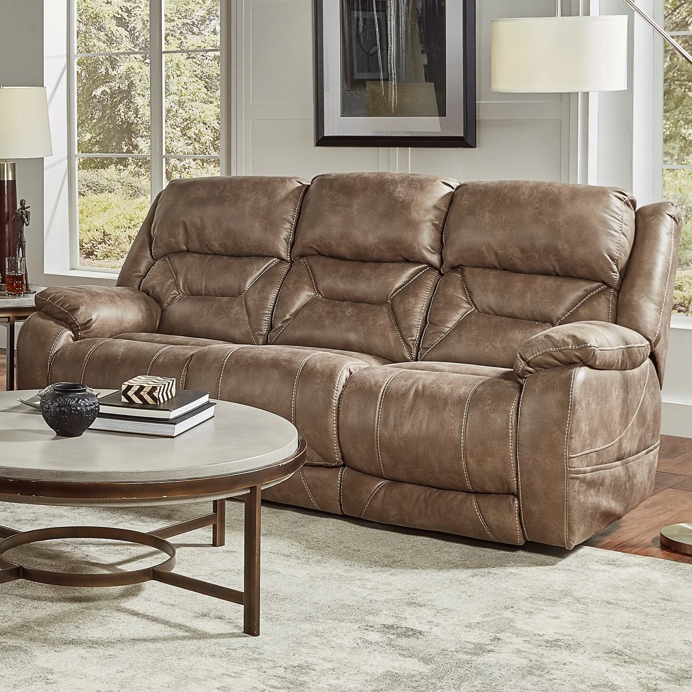 Sofa and Loveseat with Console
