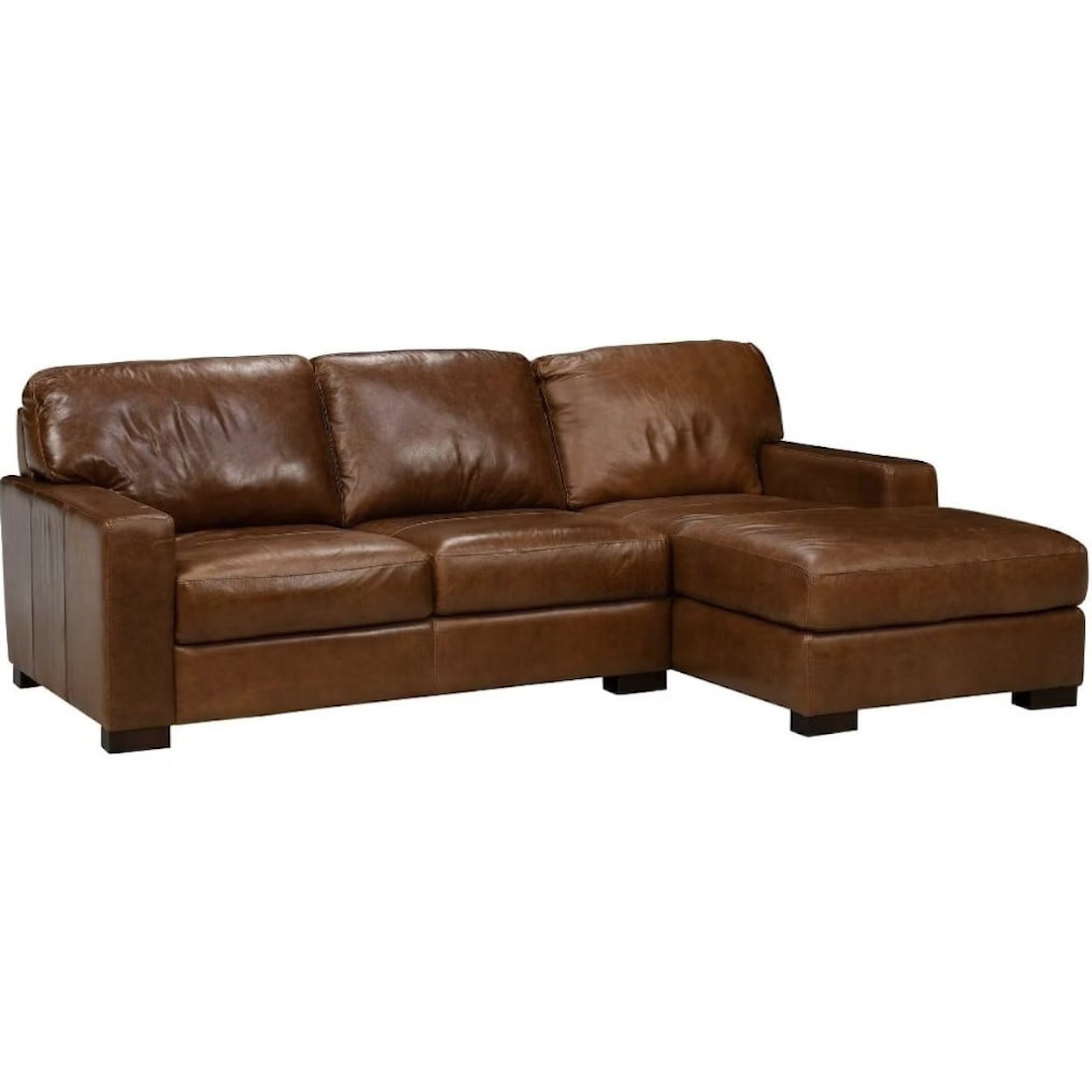 Virginia Furniture Market Premium Leather Florence Two Piece Sectional