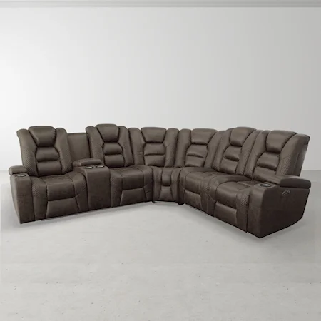 Three Piece Reclining Sectional Sofa