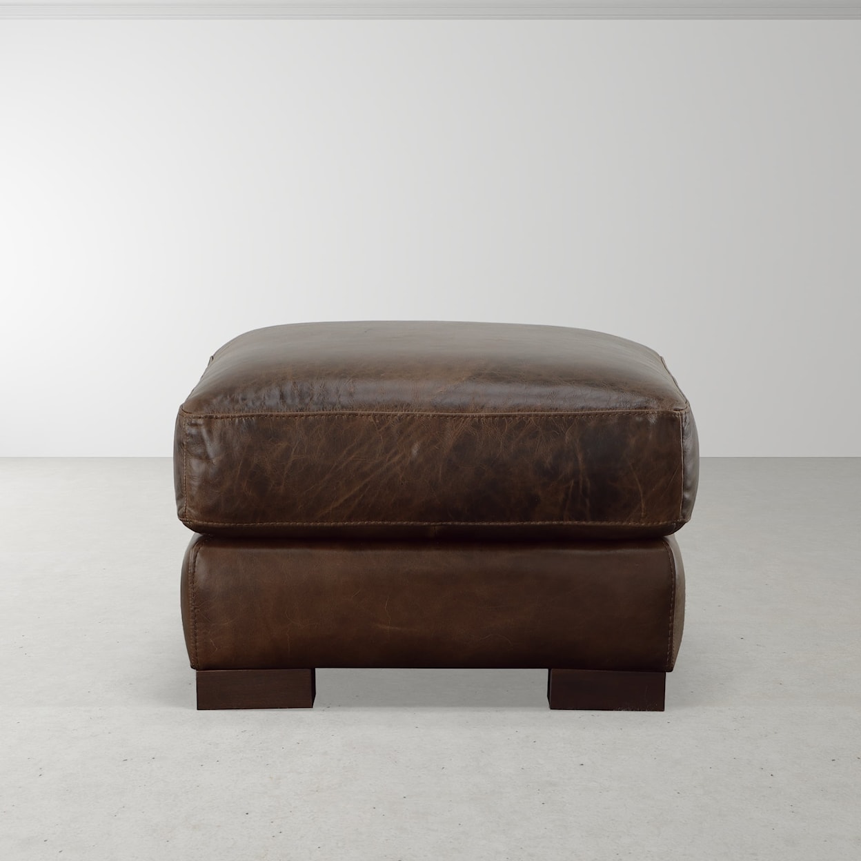 Virginia Furniture Market Premium Leather Brescia Ottoman