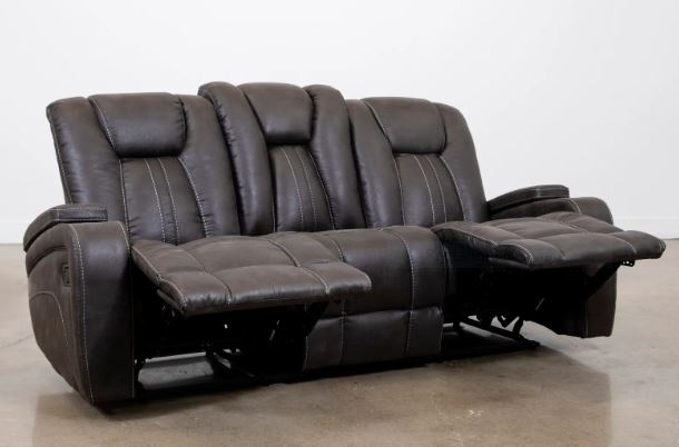 Dual Reclining Sofa with Drop Down Table