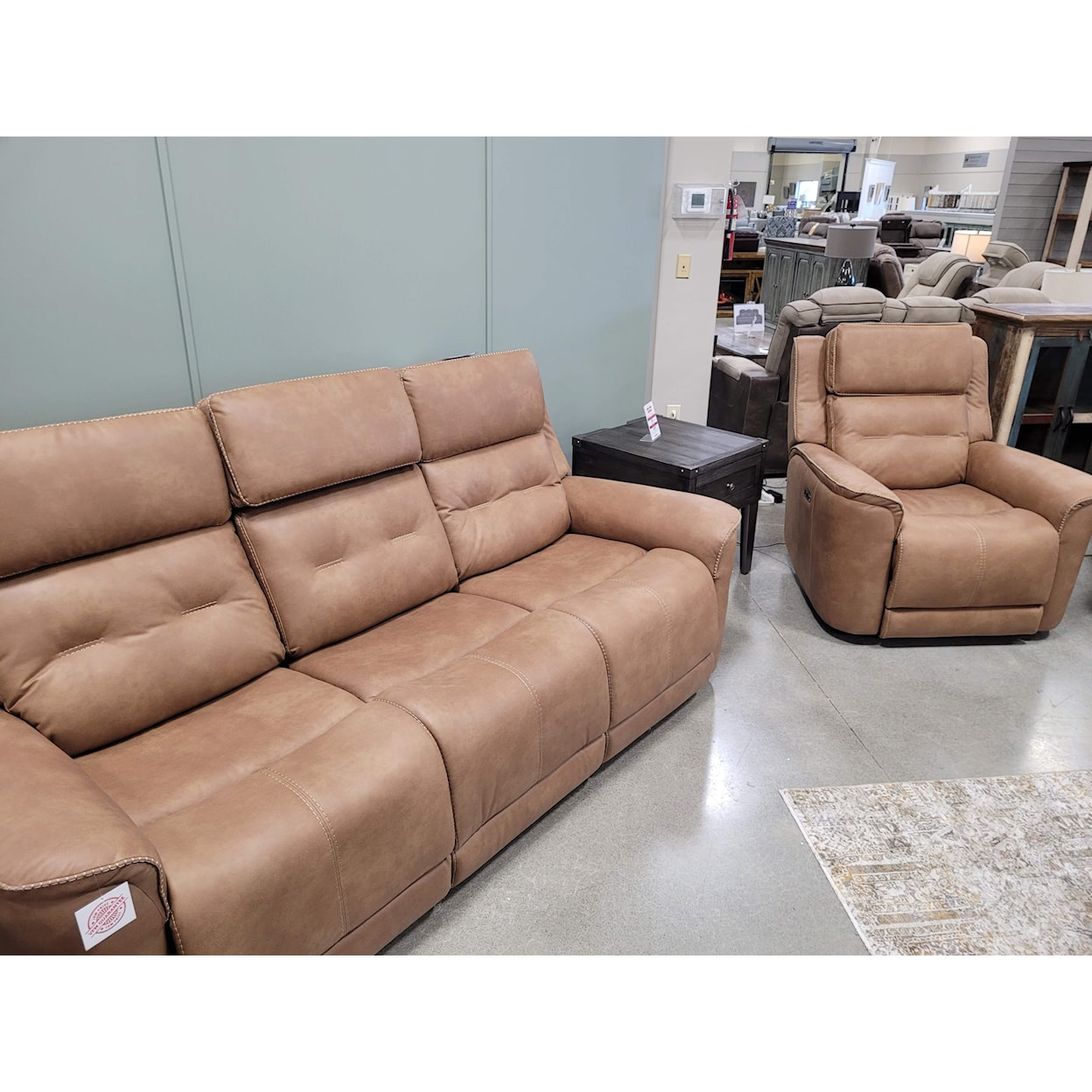 Sarah Randolph Designs Ethan Power Reclining Sofa and Recliner