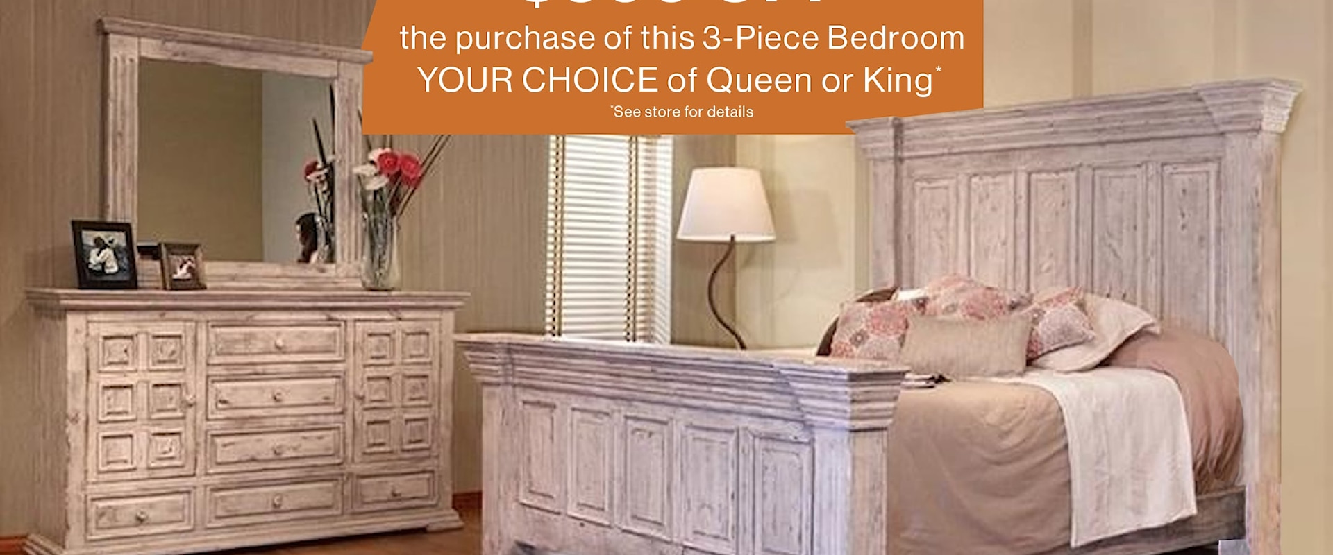 Three Piece King Bedroom Suite