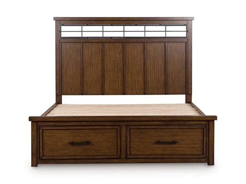 Queen Panel Storage Bed