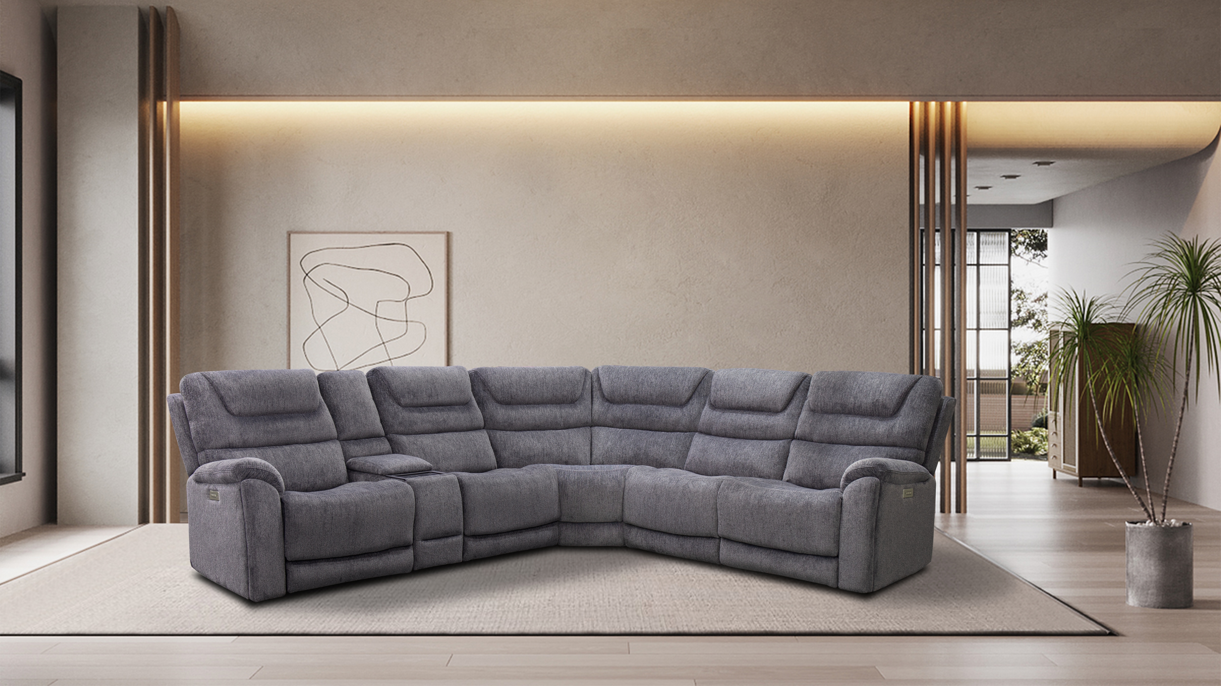 7 Piece Power Reclining Sectional