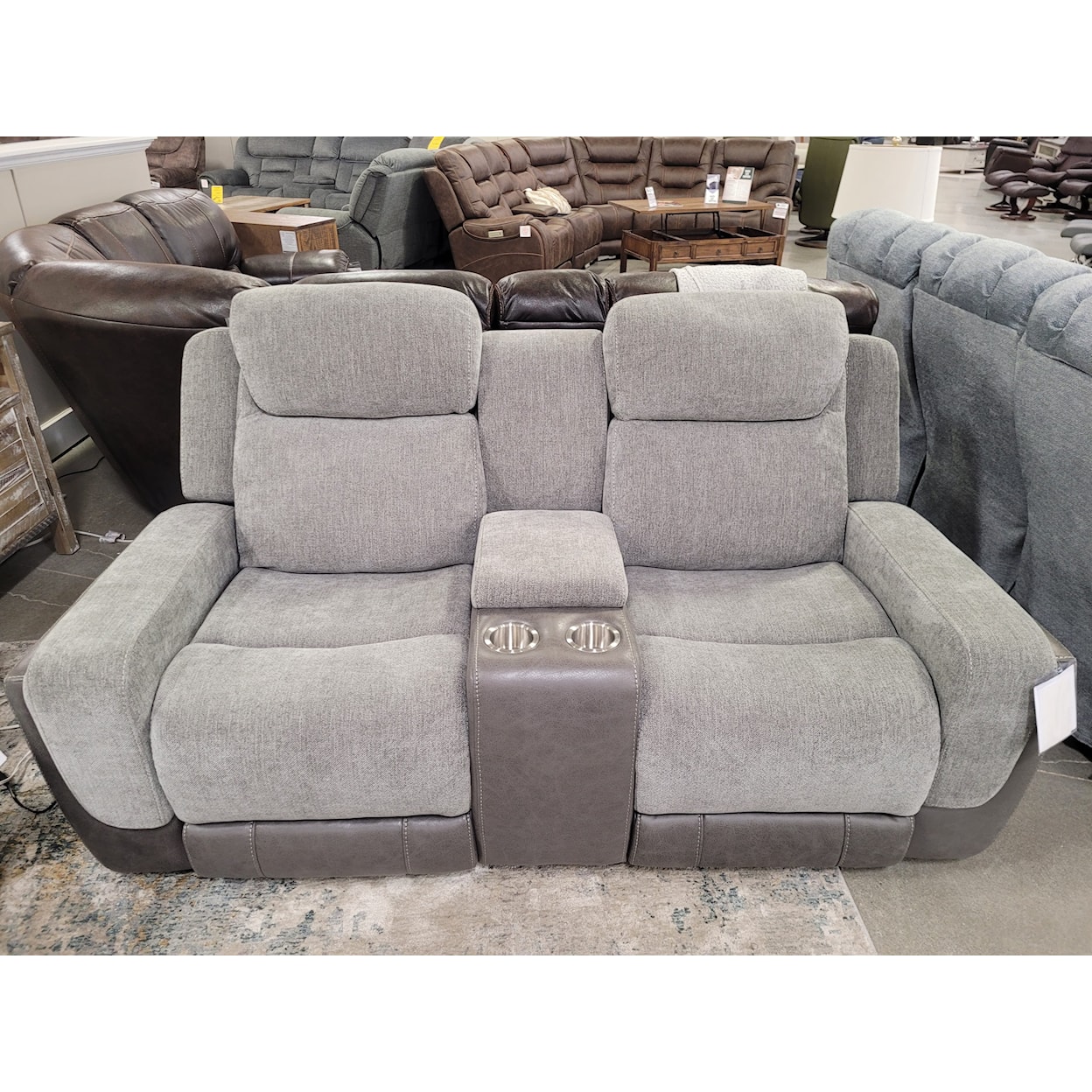 Sarah Randolph Designs Preston Reclining Loveseat with Console