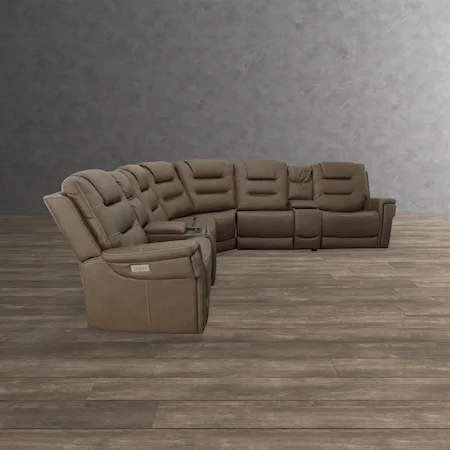 Six Piece Power Reclining Sectional