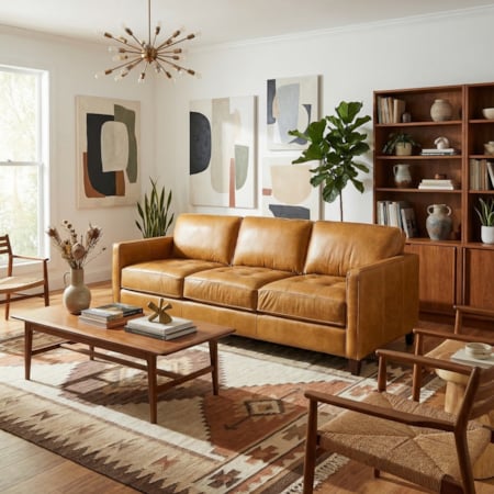 tobacco leather couch Abbotsford 3-Seater Sofa - Aged Brown More information coming soon Virginia Furniture Market Premium Leather
