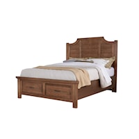 Queen Scalloped Storage Bed