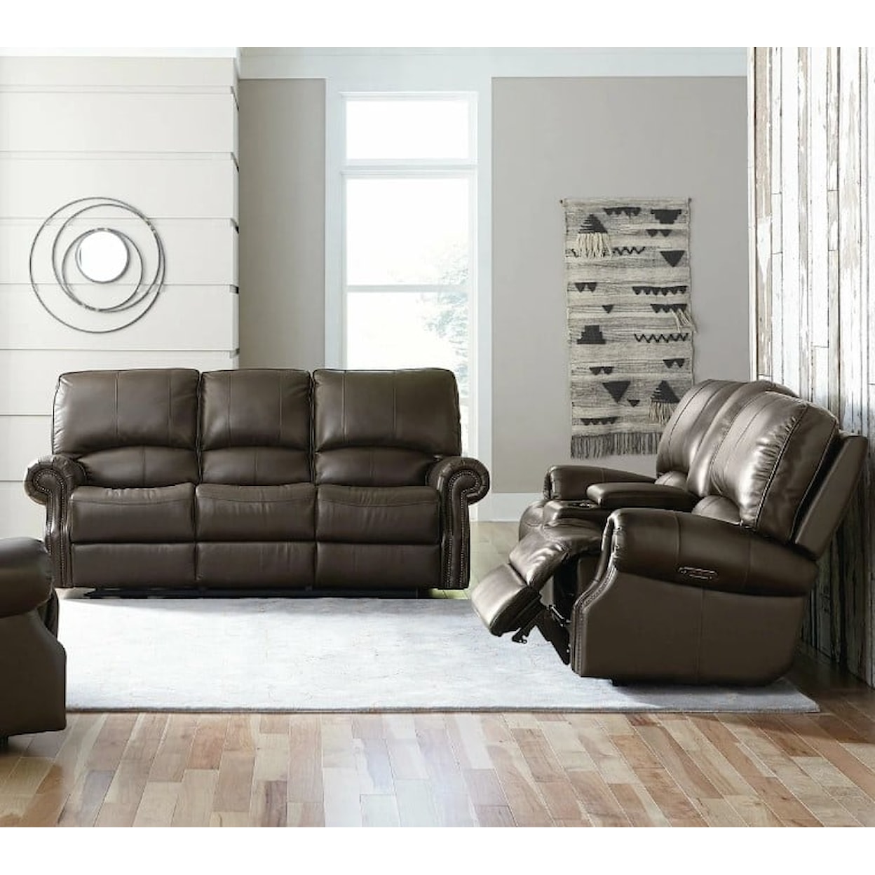 Bassett Club Level - Prescott Power Reclining Sofa and Loveseat