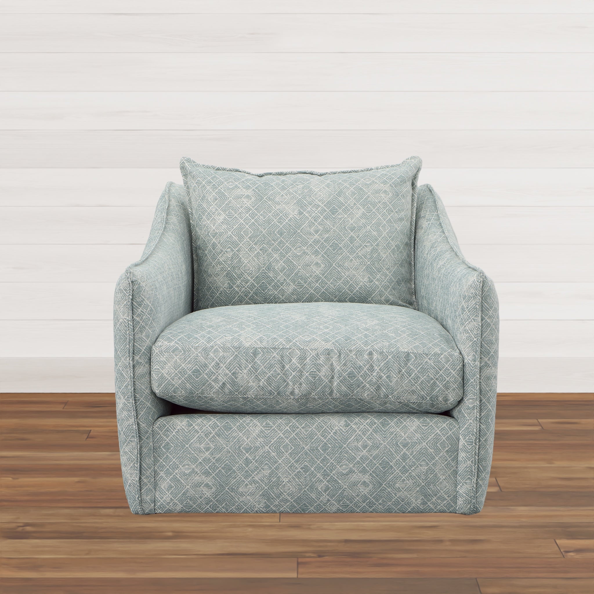 Plush swivel online chair