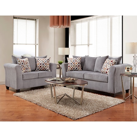 Sofa with 2 accent pillows