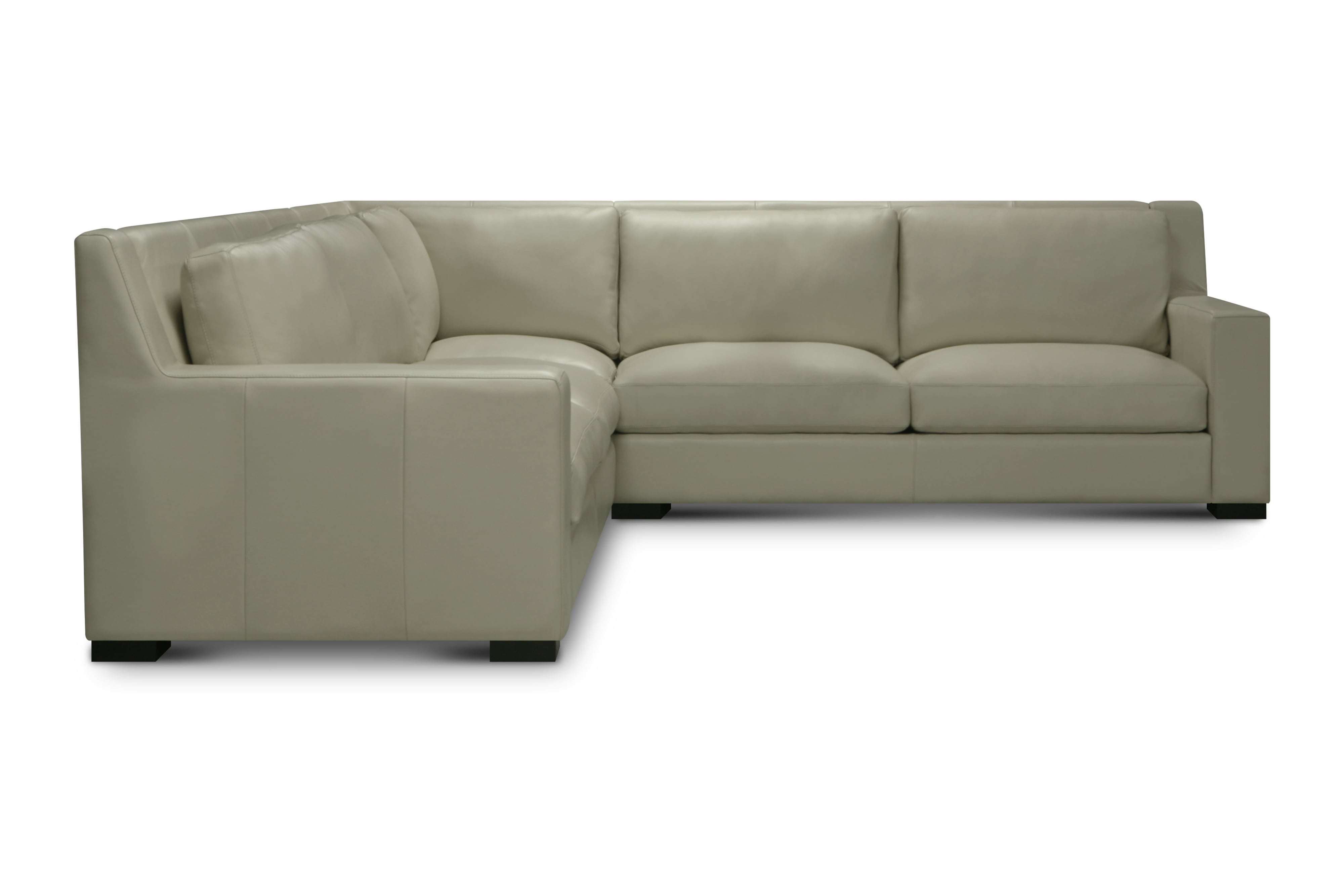 3-pc. Leather L-Shape Sectional Sofa