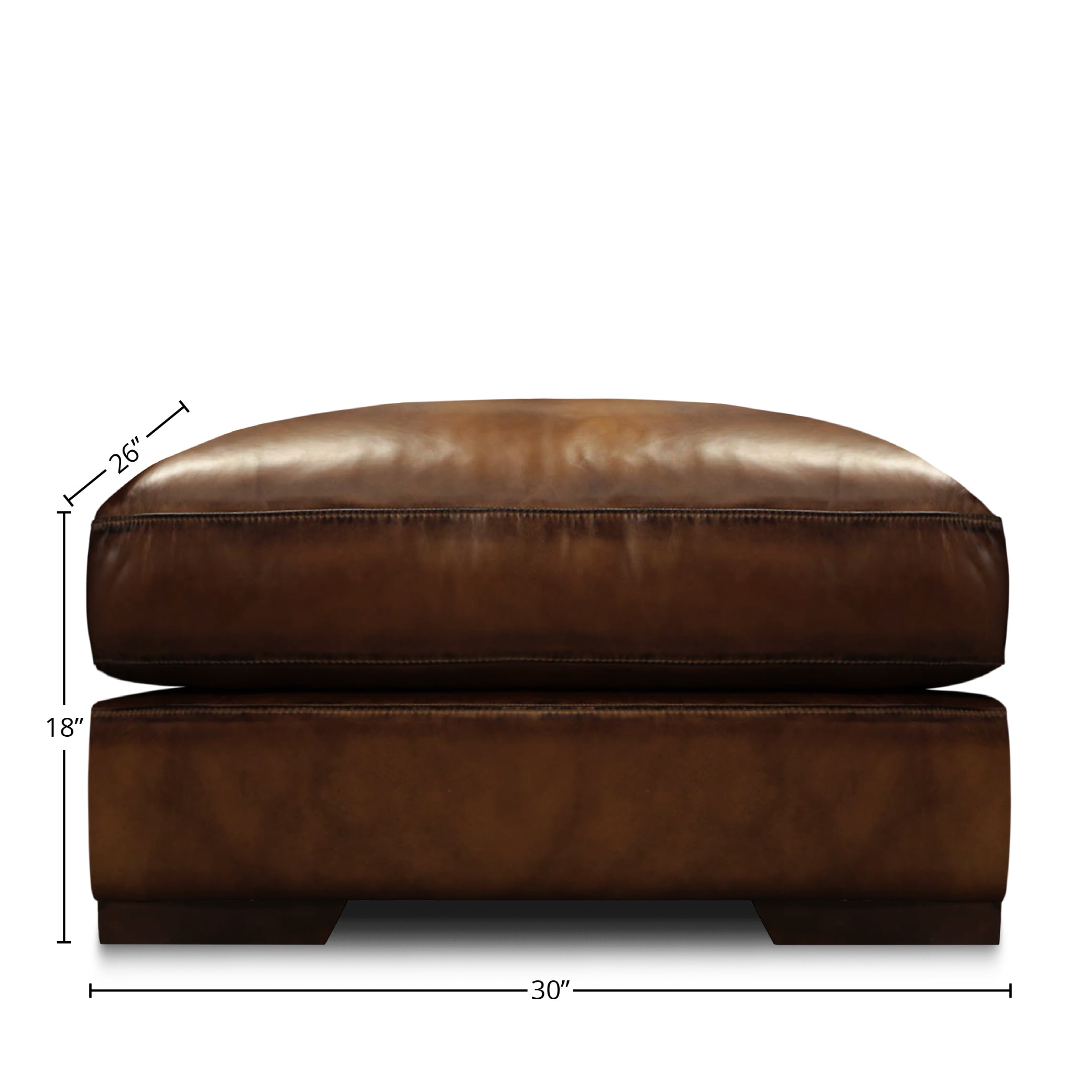 GTR Leather Daytona Leather Ottoman Footstool