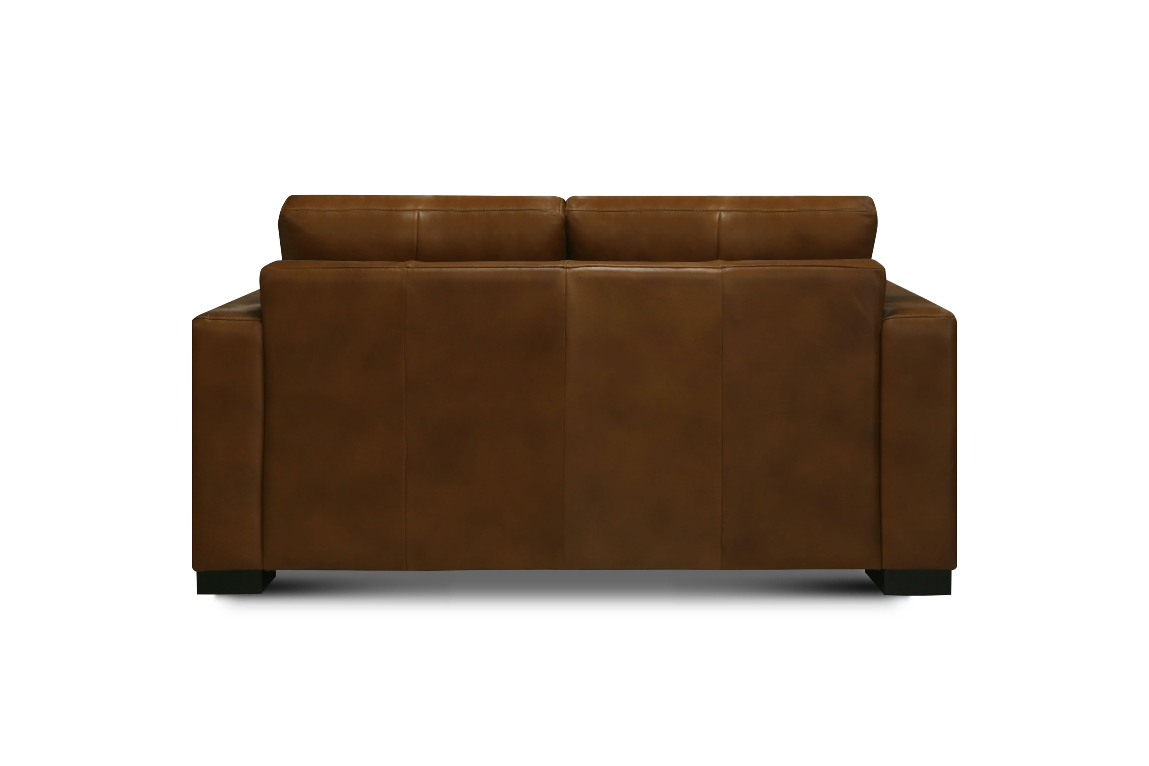 Leather Loveseat w/Track Arms