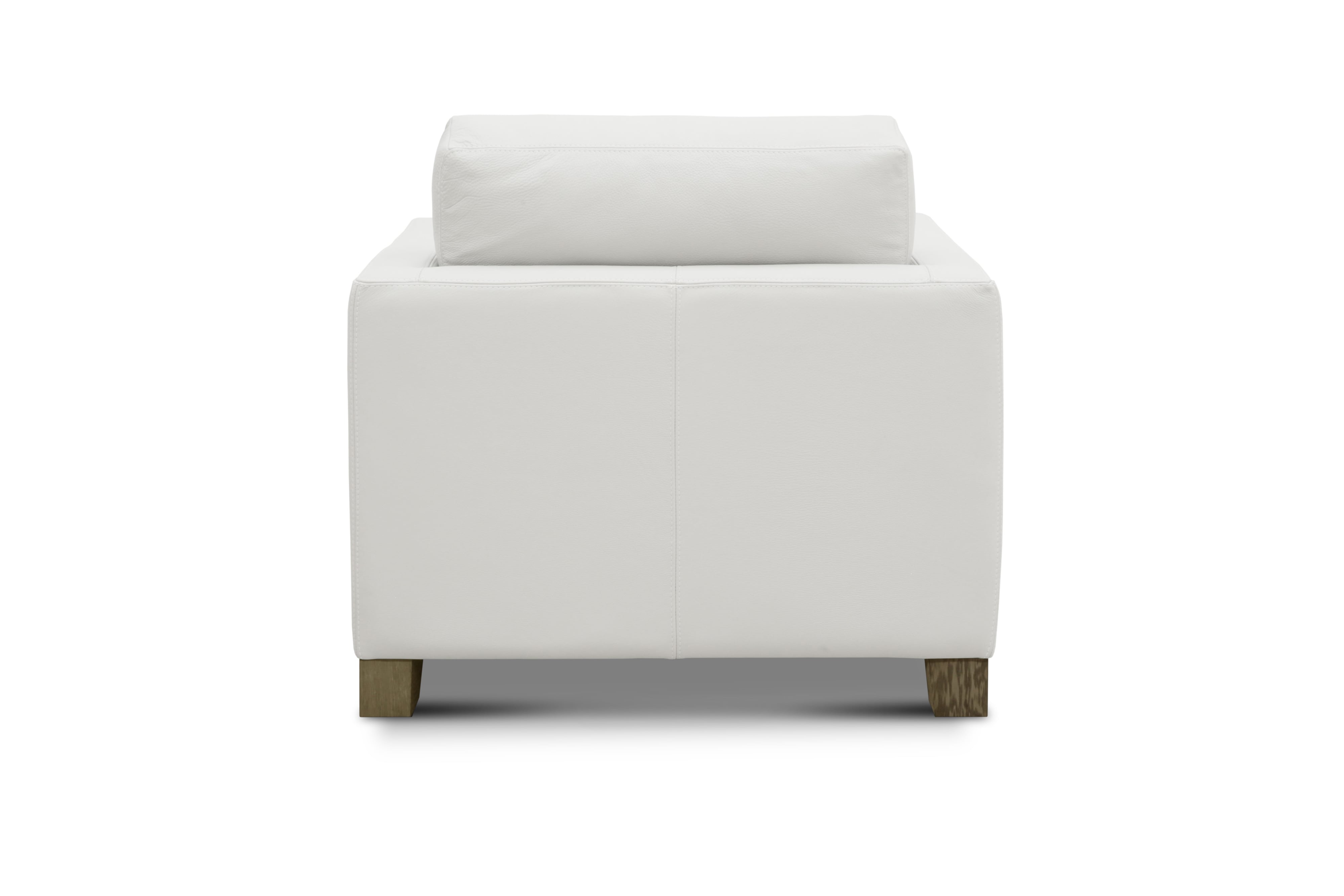 Leather Club Chair w/Tuxedo Arms