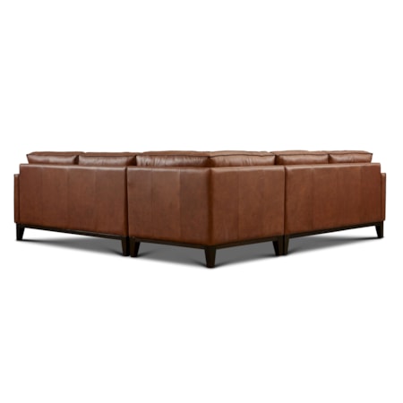 3-pc. Leather L-Shape Sectional Sofa