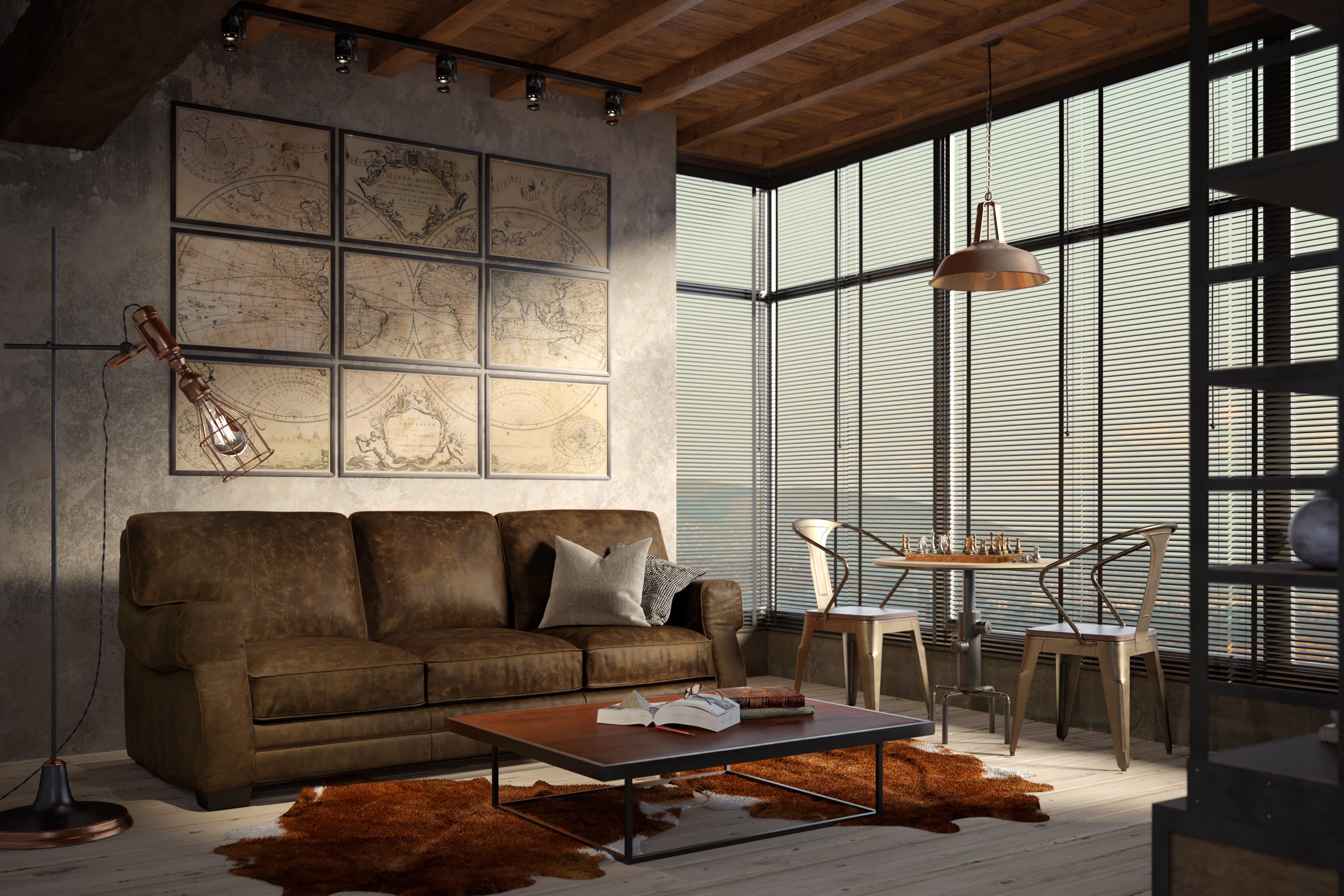 Leather Sofa w/Key Arms &amp; Welt Trim