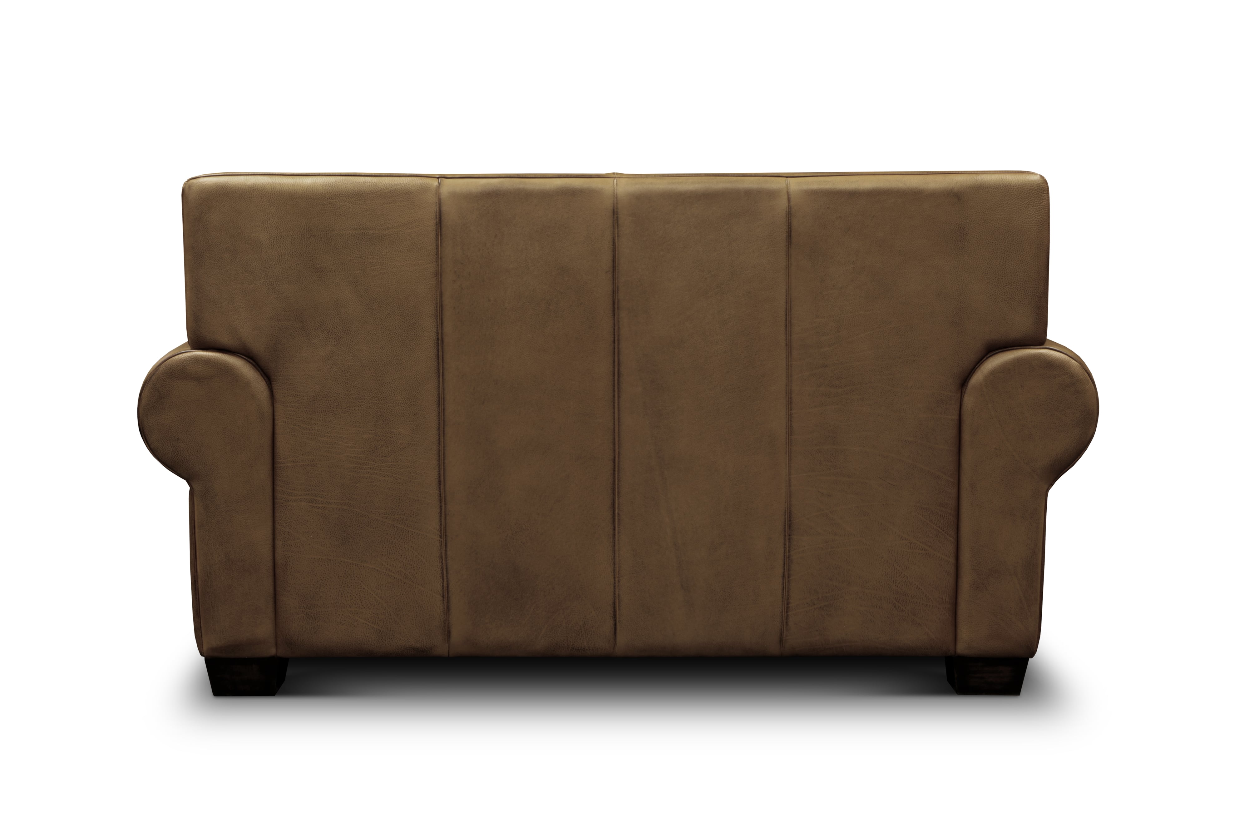 Hand-Antiqued Leather Loveseat