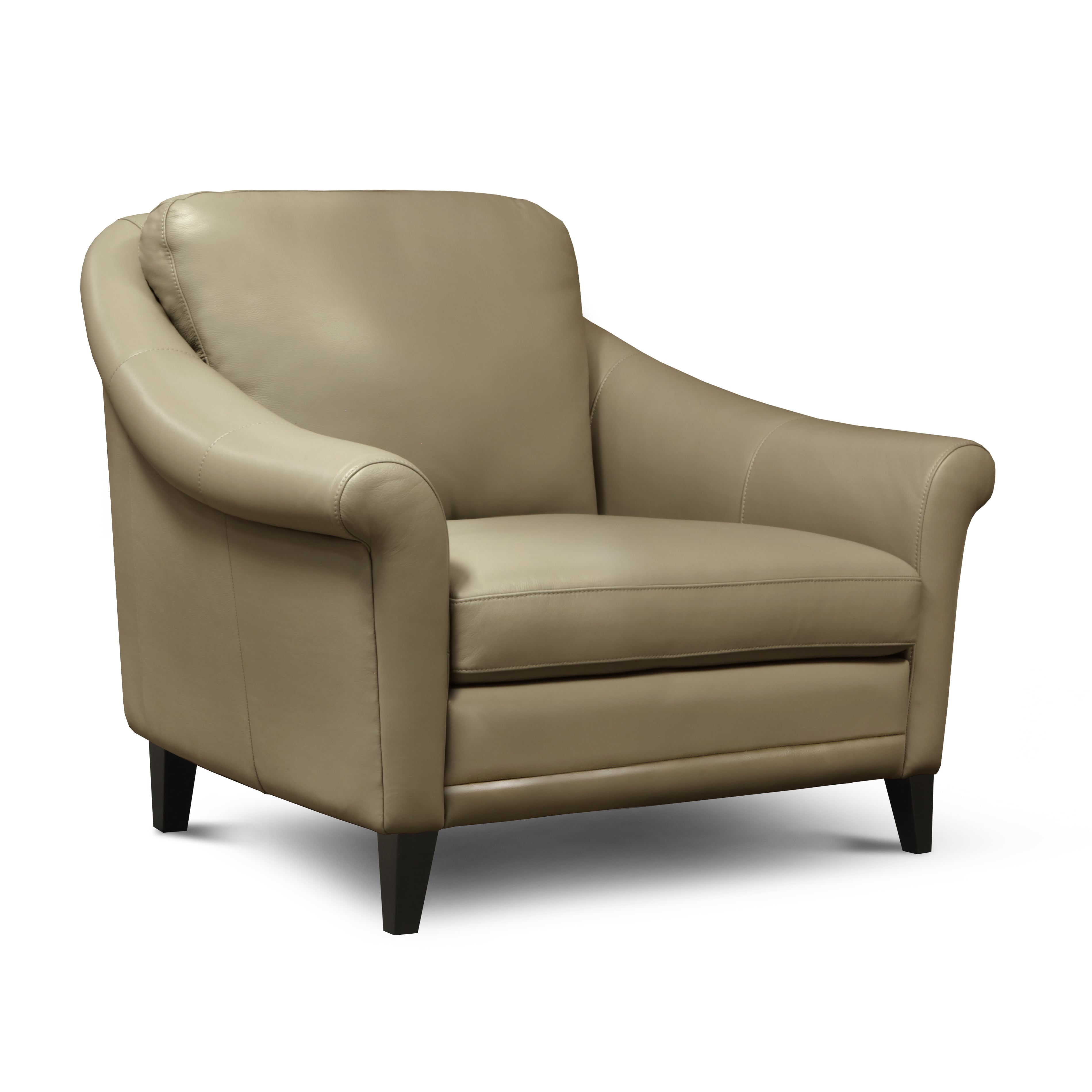 GTR Leather Sienna Leather Armchair w/Sculpted Rolled Arms