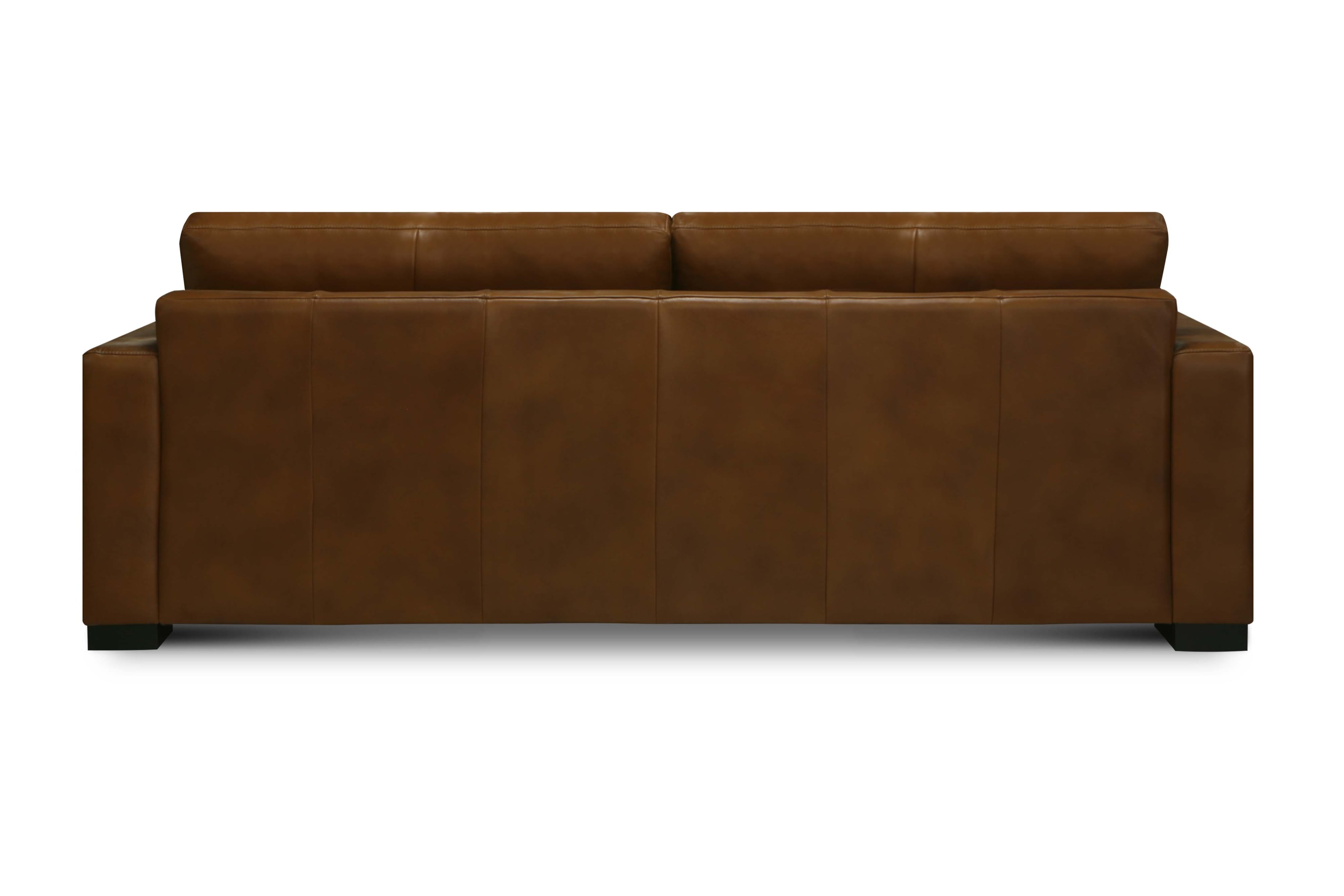 Leather Sofa w/Track Arms