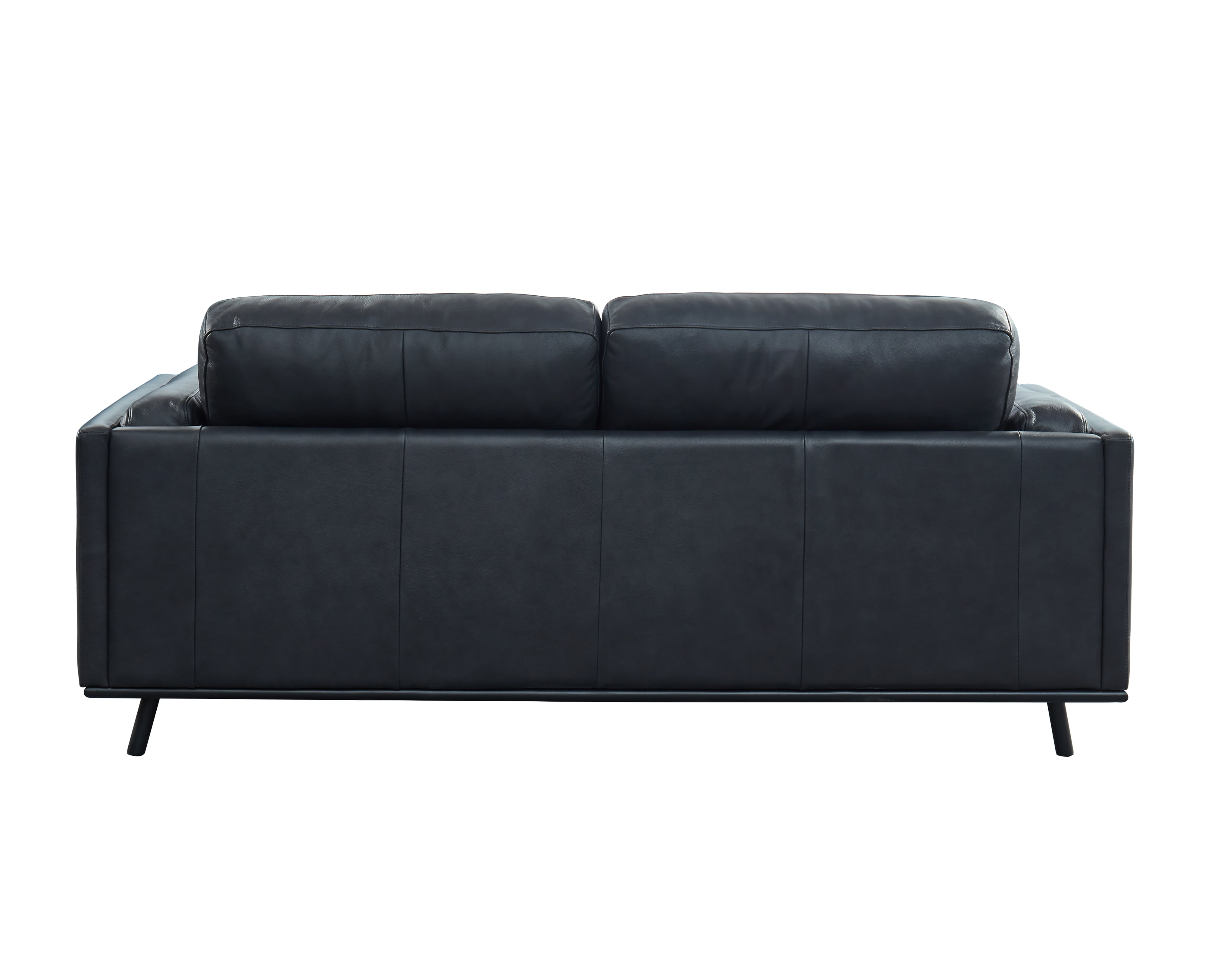 Leather Loveseat w/Bolster Pillow Arms