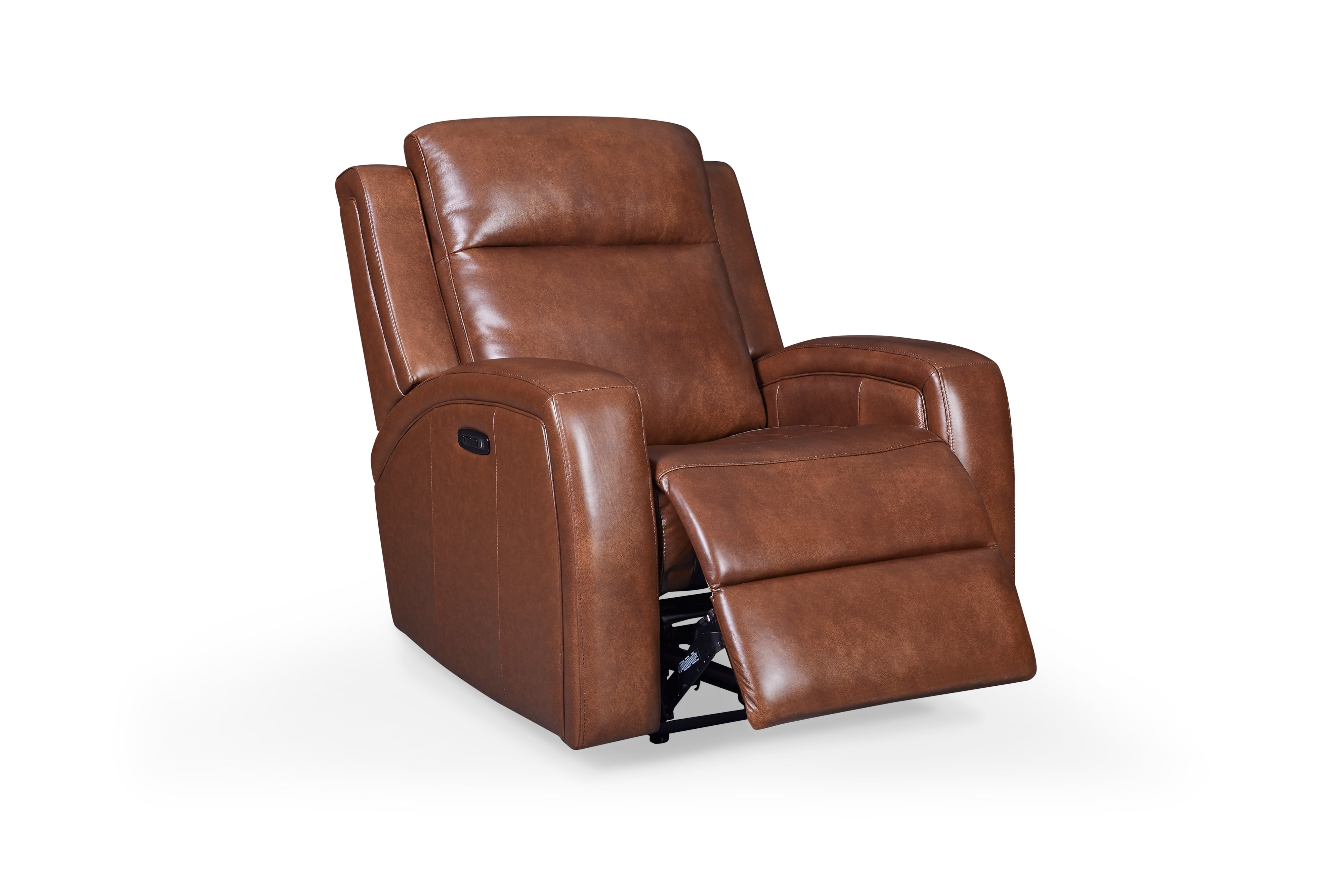 Leather Lay-Flat Swivel Glider Recliner