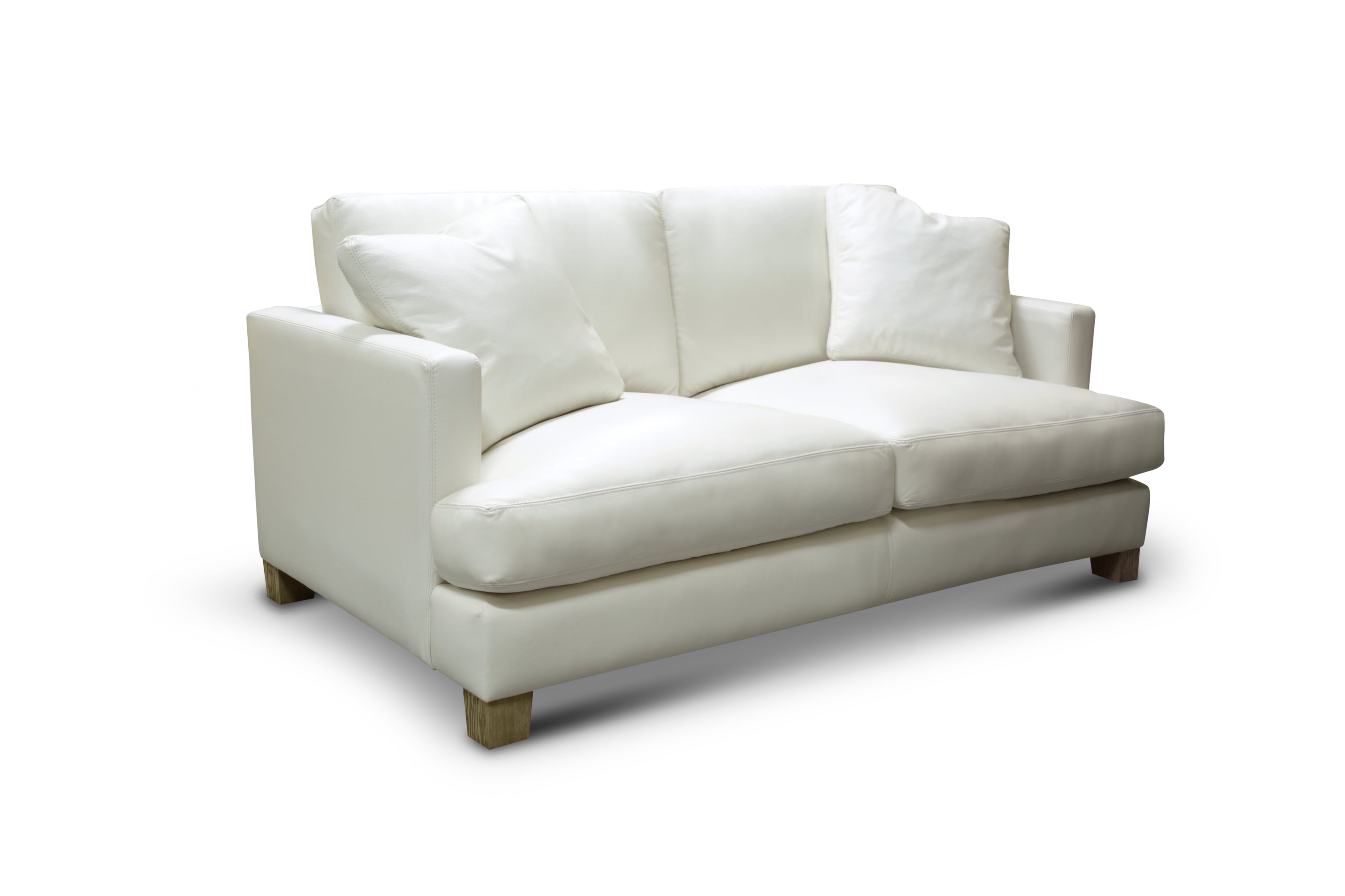 GTR Leather Galaxy Leather Loveseat w/Recessed Track Arms