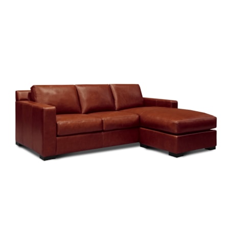 Leather Sectional Sofa w/Ottoman